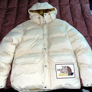 Gucci x The North Face Down Jacket- Beige Mint Condition